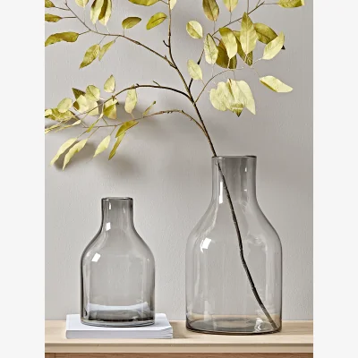 Cox and Cox Two Grey Bottle Vases