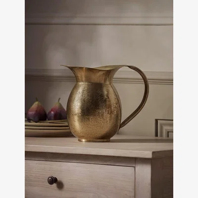Cox and Cox Golden Metal Jug Vase