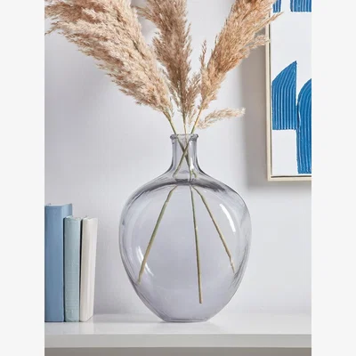 Cox and Cox Smoked Round Bottle Vase