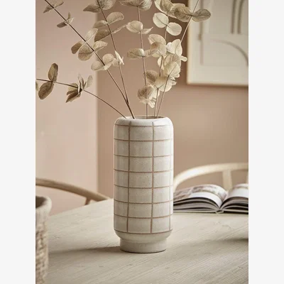 Cox and Cox Windowpane Ceramic Vase