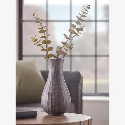 Cox and Cox Fluted Metal Vase