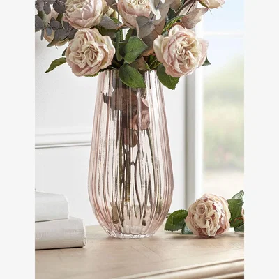 Cox and Cox Blush Fluted Vase