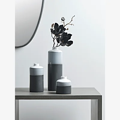 Cox and Cox Three Monochrome Dipped Vases