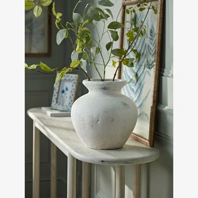 Cox and Cox Mae Aged Stone Effect Vase