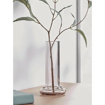 Cox and Cox Blush Glass Column Vase