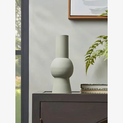 Cox and Cox Footed Steel Cylinder Vase - Large