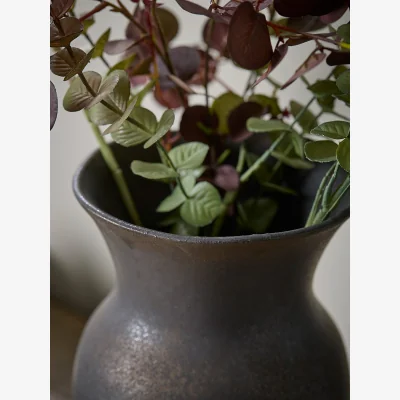 Cox and Cox Glazed Bowl Vase - Black