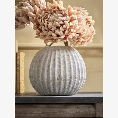 Cox and Cox Cara Textured Stone Effect Vase