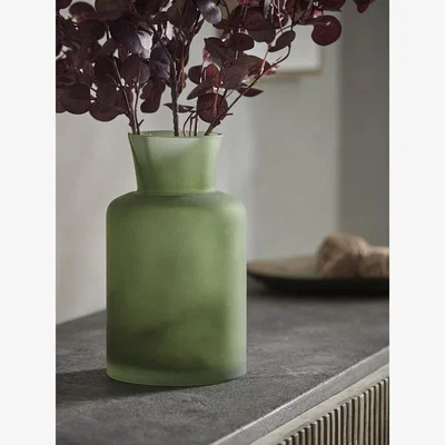 Cox and Cox Frosted Green Vase