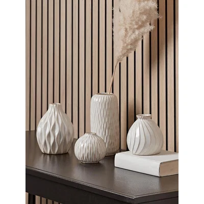 Cox and Cox NEW Four Textured Geometric Vases