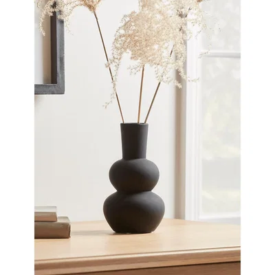 Cox and Cox Earthenware Bottle Vase - Black