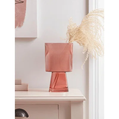 Cox and Cox NEW Soft Blush Ribbed Vase
