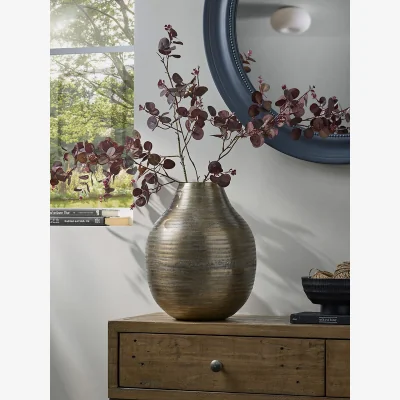 Cox and Cox Suki Hammered Metal Vase
