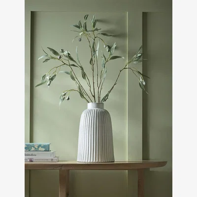 Cox and Cox Striped Glazed Bottle Vase
