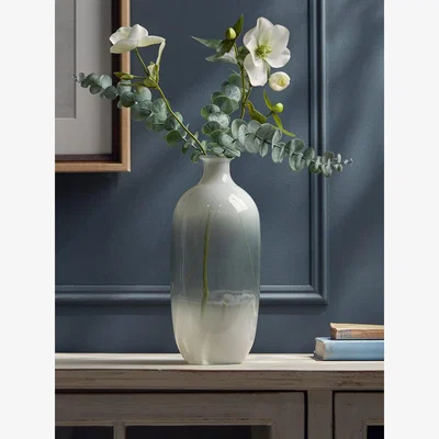 Cox and Cox Ombre Blue Glass Vase