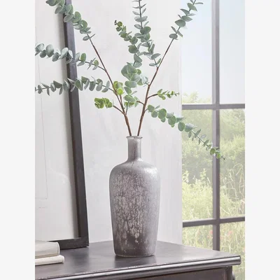 Cox and Cox Antiqued Silver Bottle Vase