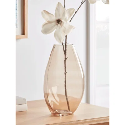 Cox and Cox NEW Warped Blush Glass Vase