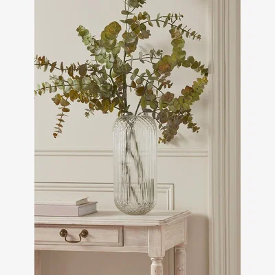 Cox and Cox Diamond Glass Vase - Clear