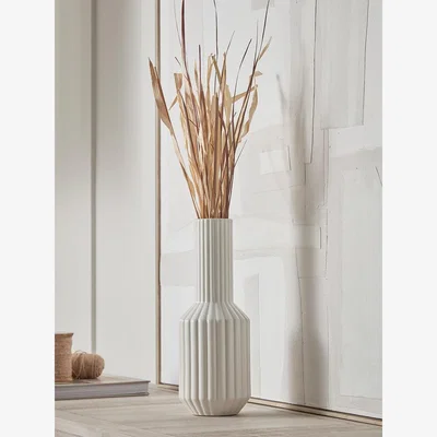 Cox and Cox Ribbed Tall Bottle Vase