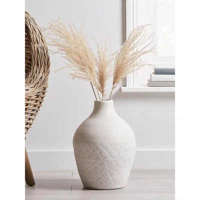 Cox and Cox Whitewashed Terracotta Vase
