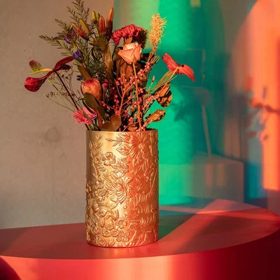 Cuckooland Bold Monkey Songs Of The Night Tiger Vase - Gold