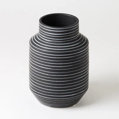 The Conran Shop Medium Capitello Vase in White Stripe