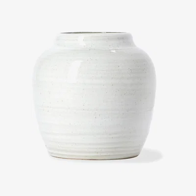 The Conran Shop Small Vase in Cream Gloss