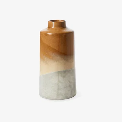 The Conran Shop Wide Aoki Vase in Mixed Brown