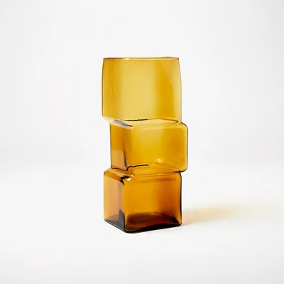 The Conran Shop Cube Tall Vase Amber 24.5cm