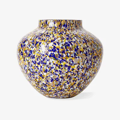 The Conran Shop Large Olla Vase in Yellow, Blue & Purple