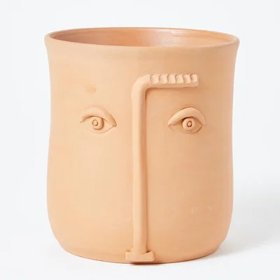 The Conran Shop Face Vase in Terracotta 18cm