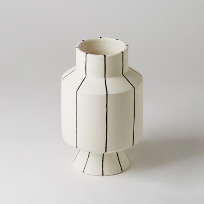 The Conran Shop Otto Vase in Black Stripes