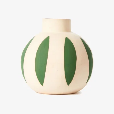 The Conran Shop Exclusive Small Round Vase in Speckle & Green