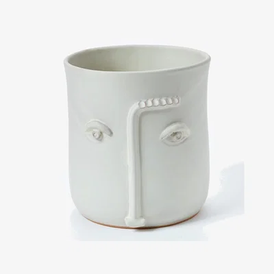 The Conran Shop Face Vase in White 18cm By The Conran Shop