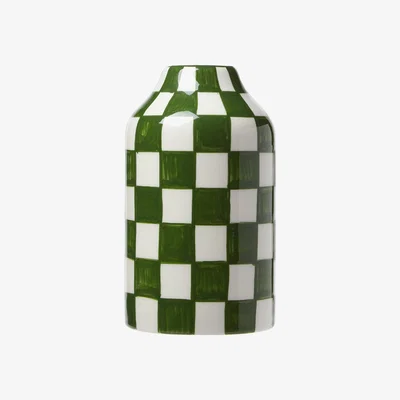 The Conran Shop Exclusive Genie in a Bottle Vase in White & Forest Green By Vaisselle