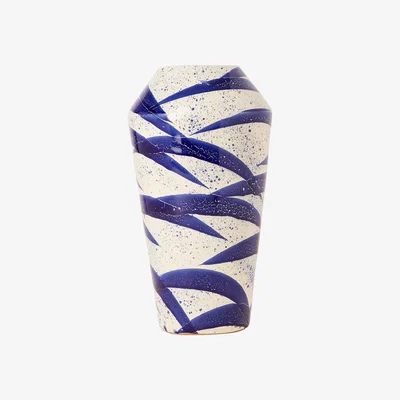 The Conran Shop Small Splatter Vase in Deep Blue