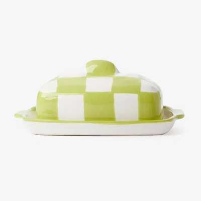 The Conran Shop Exclusive Buttercup Butter Dish in White & Pistachio By Vaisselle