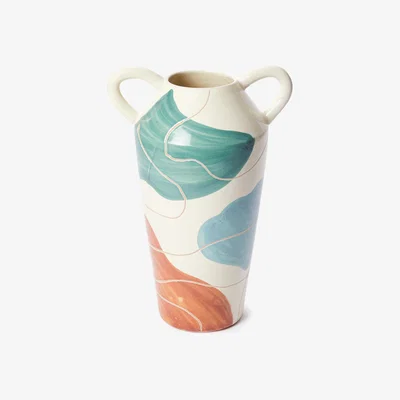 The Conran Shop Tall Block Sgraffito Vase By The Conran Shop