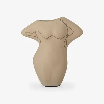 Cult Furniture Hestia Terracotta Body Vase, Natural