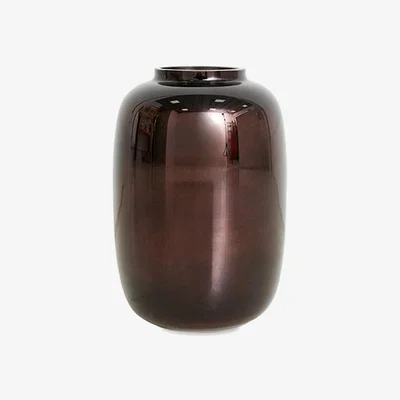 Cult Furniture £7  Off  HKliving Brown Chrome Glass Vase