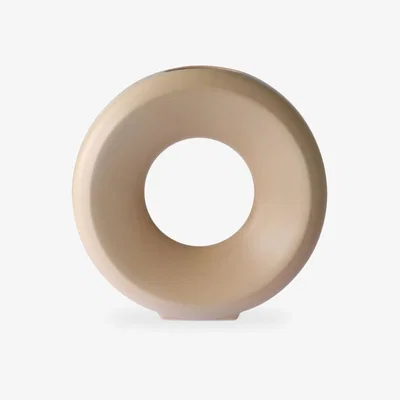 Cult Furniture HKliving Ceramic Circle Vase, Sand