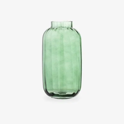 Cult Furniture Serin Ridged Glass Vase, Green