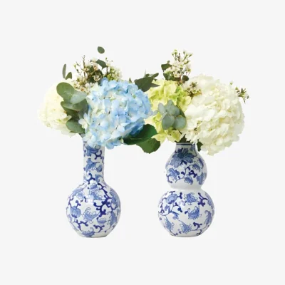 Casa by JJ Dutch Delft Classic Vases - Set of 2