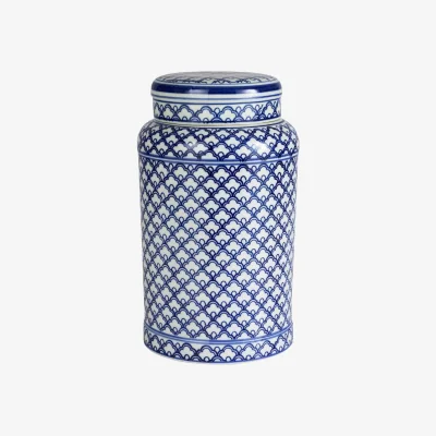 Casa by JJ Cobalt Trellis Canister Big