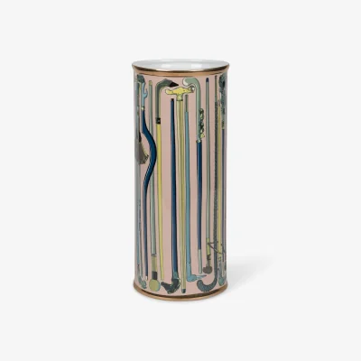 Casa by JJ Della Tall Gilded Galerie Porcelain Vessel