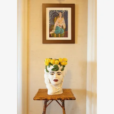 Casa by JJ Italian Woman with Lemons Vase Moro Head