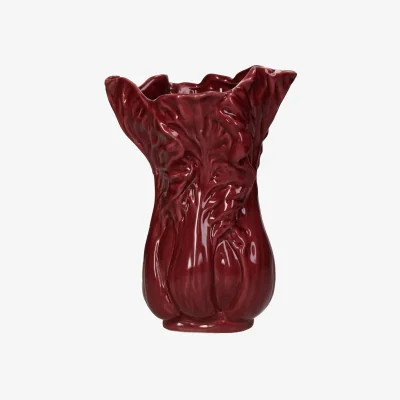 Casa by JJ Maroon Coloured Cabbage Leaf Vase