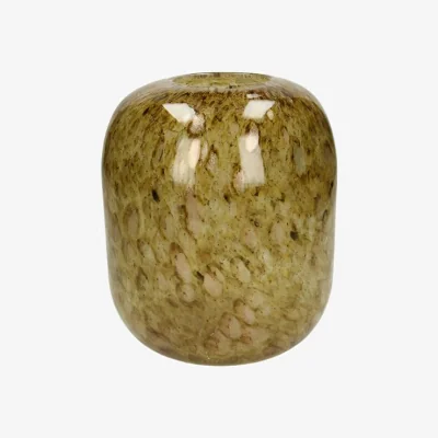 Casa by JJ Spotted Yellow Glass Vase