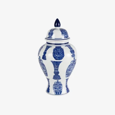 Casa by JJ Emma Azure Blossom Temple Jar