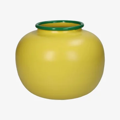 Casa by JJ Color Blocking Yellow and Green Vase